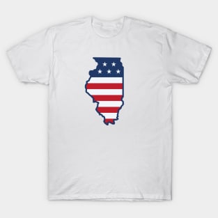 Stars and Stripes Illinois T-Shirt